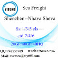 Flete mar del puerto de Shenzhen a Nhava Sheva